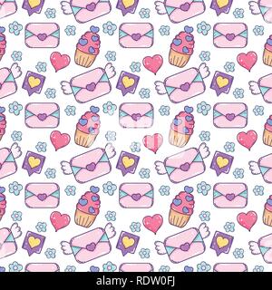 valentines day pattern background Stock Vector