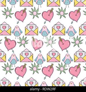 valentines day pattern background Stock Vector
