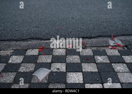 Pavement Part of Race Tracks Roads Stock Photo