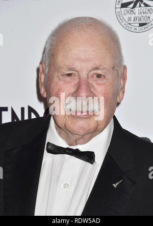 BEVERLY HILLS, CA - JANUARY 18:  Bill Marcy arrives at the 16th Annual Living Legends of Aviation Awards at The Beverly Hilton Hotel on January 18, 20 Stock Photo