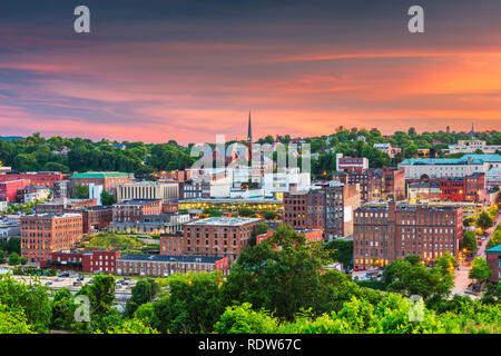 Lynchburg, Virginia, USA downtown city skyline at dusk. Stock Photo