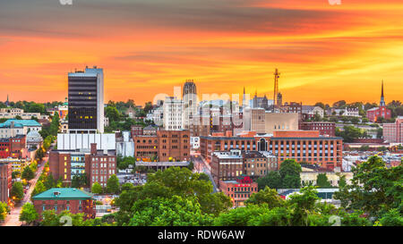 Lynchburg, Virginia, USA downtown city skyline at dusk. Stock Photo