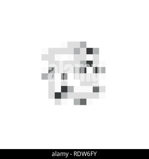 Pixel censored sign. Black censor bar concept. Censorship rectangle. Vector illustration Stock Vector