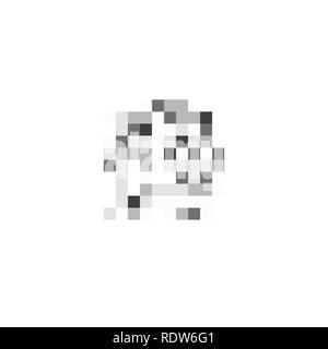 Pixel censored sign. Black censor bar concept. Censorship rectangle. Vector illustration Stock Vector