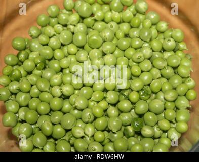 A Dishful of Fresh Peas Stock Photo