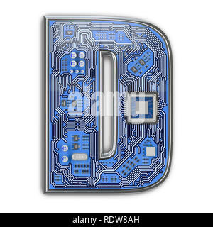 Letter G. Alphabet in circuit board style. Digital hi-tech letter ...