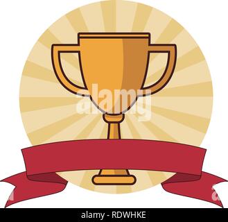 champion trophy cartoon Stock Vector