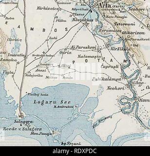 Arta map 1910 Stock Photo - Alamy