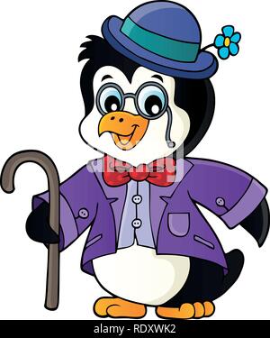 Stylized penguin topic image 1 - eps10 vector illustration. Stock Vector