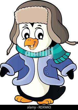 Stylized penguin topic image 2 - eps10 vector illustration. Stock Vector