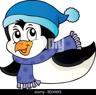 Stylized penguin topic image 4 - eps10 vector illustration. Stock Vector