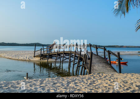 Beautiful Bilene beach and lagoon near Maputo in Mozambique Stock Photo