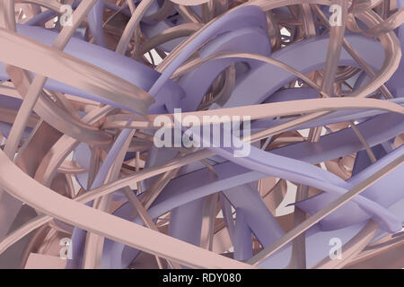 Messy String Map Colorful 3D rendering. Geometric, bunch of messy string, CGI ...