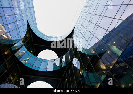 Office block glass reflections. More London Riverside. England