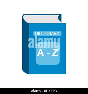 Isometric 3d style, color dictionary book icon. Stock Vector