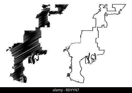 Modern City Map - Miami Florida city of the USA with neighborhoods and  titles Stock Vector Image & Art - Alamy