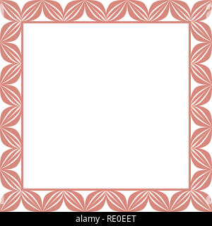 Vintage frame with pink border on a white background Stock Photo