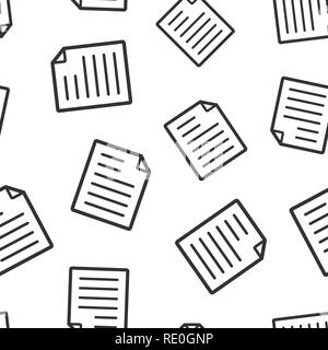 Document note icon seamless pattern background. Paper sheet vector illustration. Notepad document symbol pattern. Stock Vector