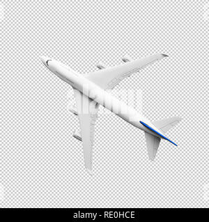Model plane,airplane in white color mock up.clipping path Stock Photo