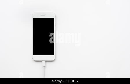Smartphone,mobile on white background.communication and technology concept.minimal style ideas Stock Photo