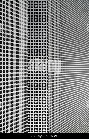 Abstract of black dots on metallic surface of the ceiling outside the Tampa Museum of Art in Tampa, Florida Stock Photo