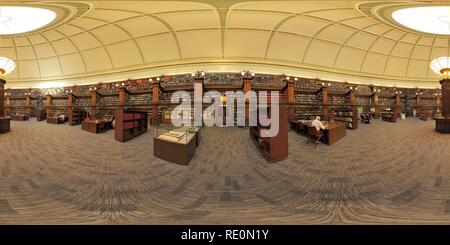 360 degree panoramic view of The Picton Reading Room at Liverpool Central Library.