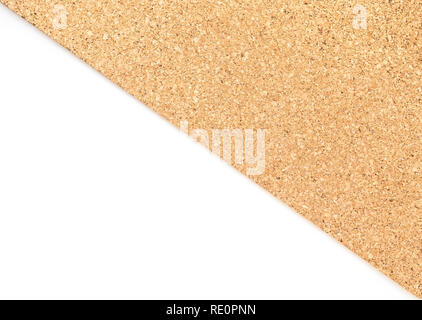Brown cork board with white background/wallpaper texture Stock Photo
