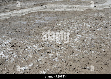 Dry land background. Salt Creek Trail in Death Valley National Park, California, USA Stock Photo