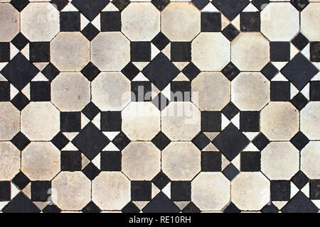 Tiled floor in building entrance, Hove England, UK Stock Photo