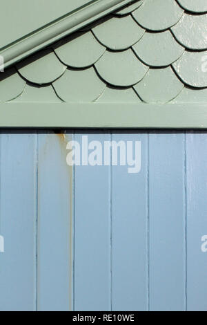 Wooden Scale Wooden Roof Hut detail, Brighton, England Stock Photo