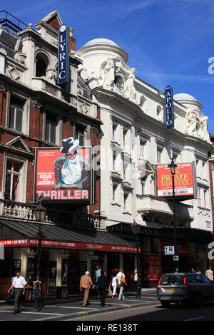 Facade of the Apollo Theatre Shaftesbury Avenue London England Stock ...