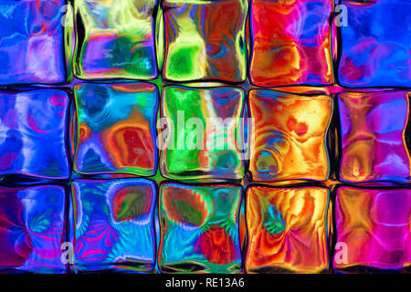 Colorful image distorted through square blocks Stock Photo