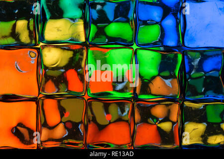 Colorful image distorted through square blocks Stock Photo
