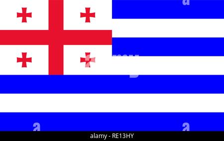 Vector Illustration of Ajaria Flag Stock Vector