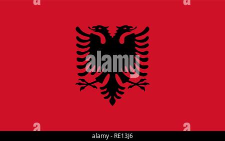 Vector Illustration of Albania Flag Stock Vector