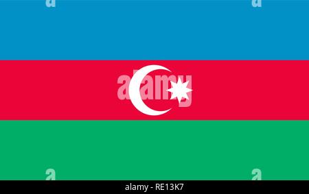 Vector Illustration of Azerbaijan Flag Stock Vector