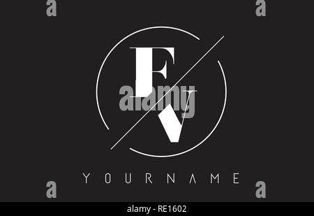 FV Letter Design with Creative Cut and Colorful Rainbow Texture. FV ...