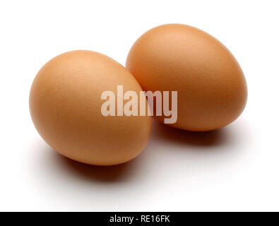 Yellow eggs isolated on white background Stock Photo