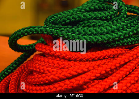 Orange Nylon Safety Rope Coiled on Metal Hook Stock Photo - Image of nylon,  rope: 76319450