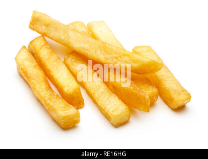 French fries potatoes isolated on white background Stock Photo