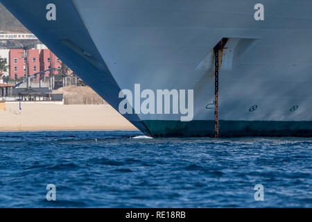 crusie ship prow bow detail in cabo san lucas mexico Stock Photo