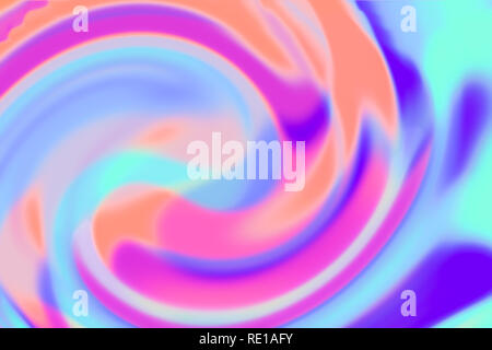Defocused background of twisted smooth multicolored holographic paper. Stock Photo