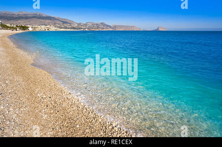 Albir beach in Alfas del Pi of Alicante Spain at Costa Blanca Stock Photo