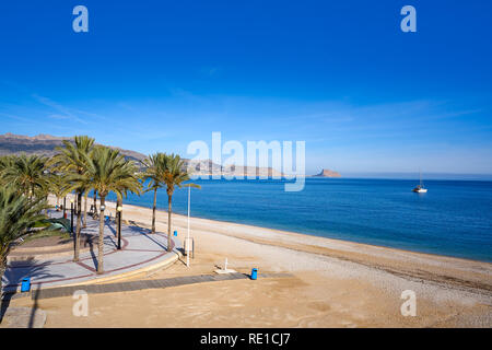 Albir beach in Alfas del Pi of Alicante Spain at Costa Blanca Stock Photo