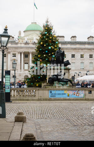 Christmas at Somerset House courtyard, The Strand, London, england Stock Photo