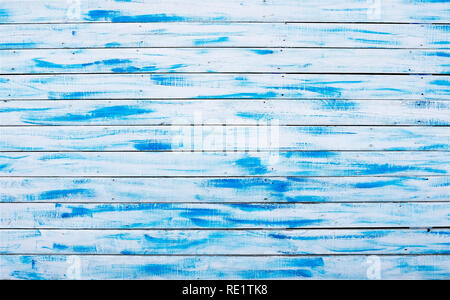 Blue and white wooden planks. Abstract background Stock Photo
