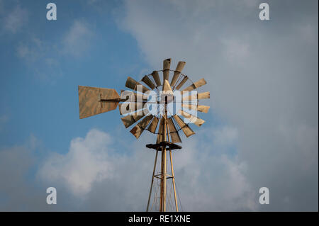 wind vane, windpump. Stock Photo