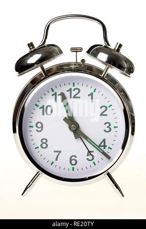 Alarm clock with mechanical movement and bells Stock Photo