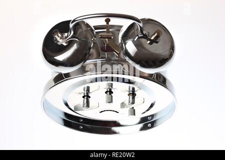 Alarm clock with mechanical movement and bells Stock Photo