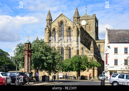 Hexham Abbey, Market Place, Hexham, Northumberland, England, United Kingdom Stock Photo